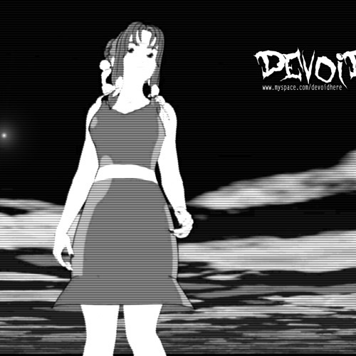 Portada de la demo Mothers: la chica de lazos blancos de pie sobre un suelo claro, en blanco y negro.